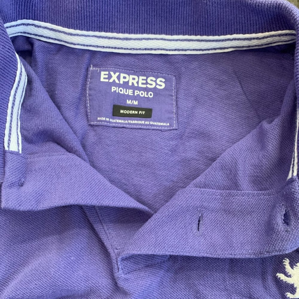 Express Men: Modern Fit Polo, Medium Purple - Picture 3 of 3